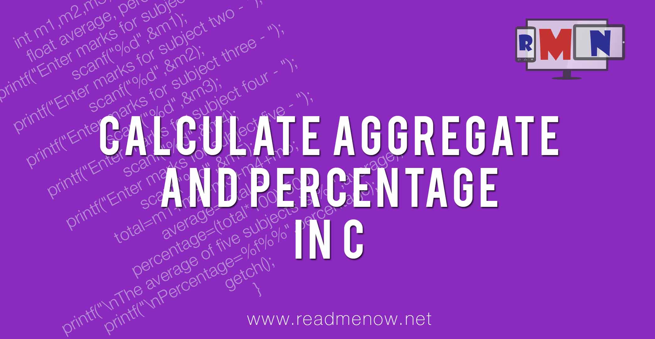 Calculate aggregate and percentage in C