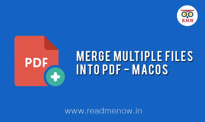 PDF merge multiple files into pdf macos